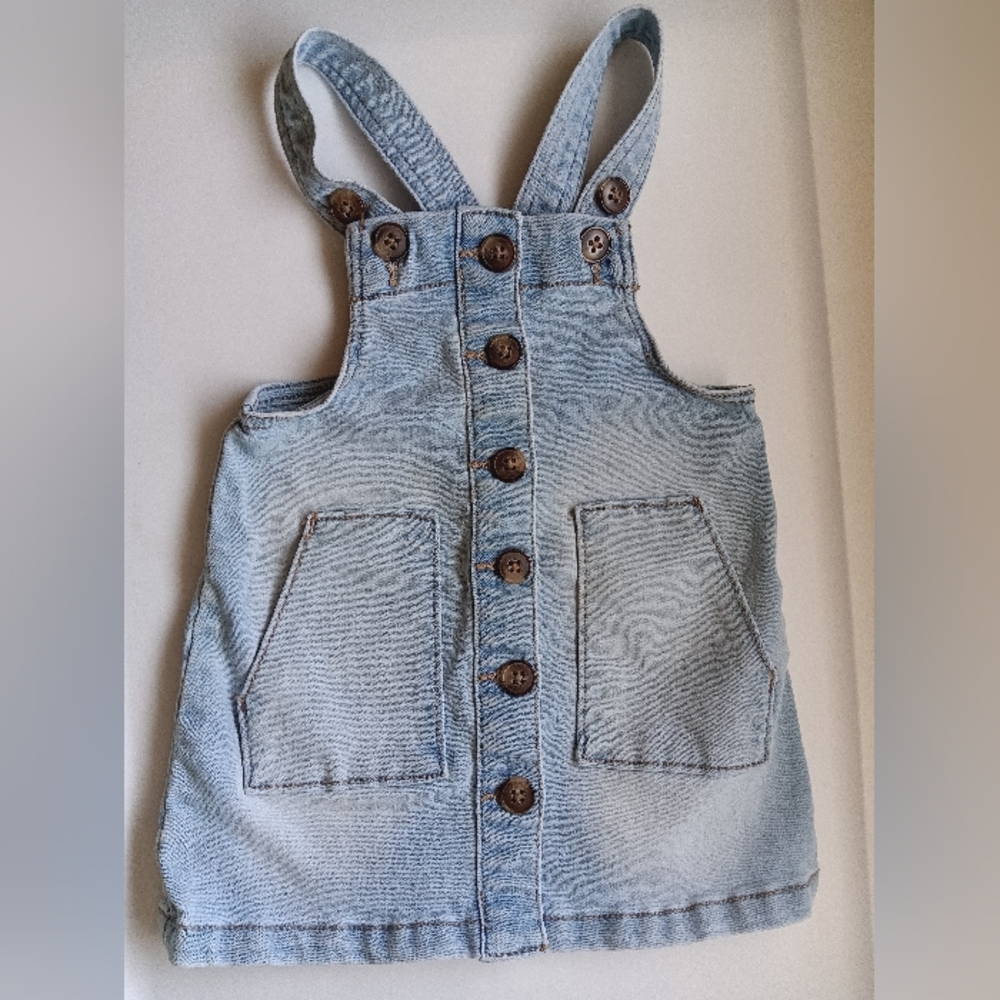Button front Overall Dress